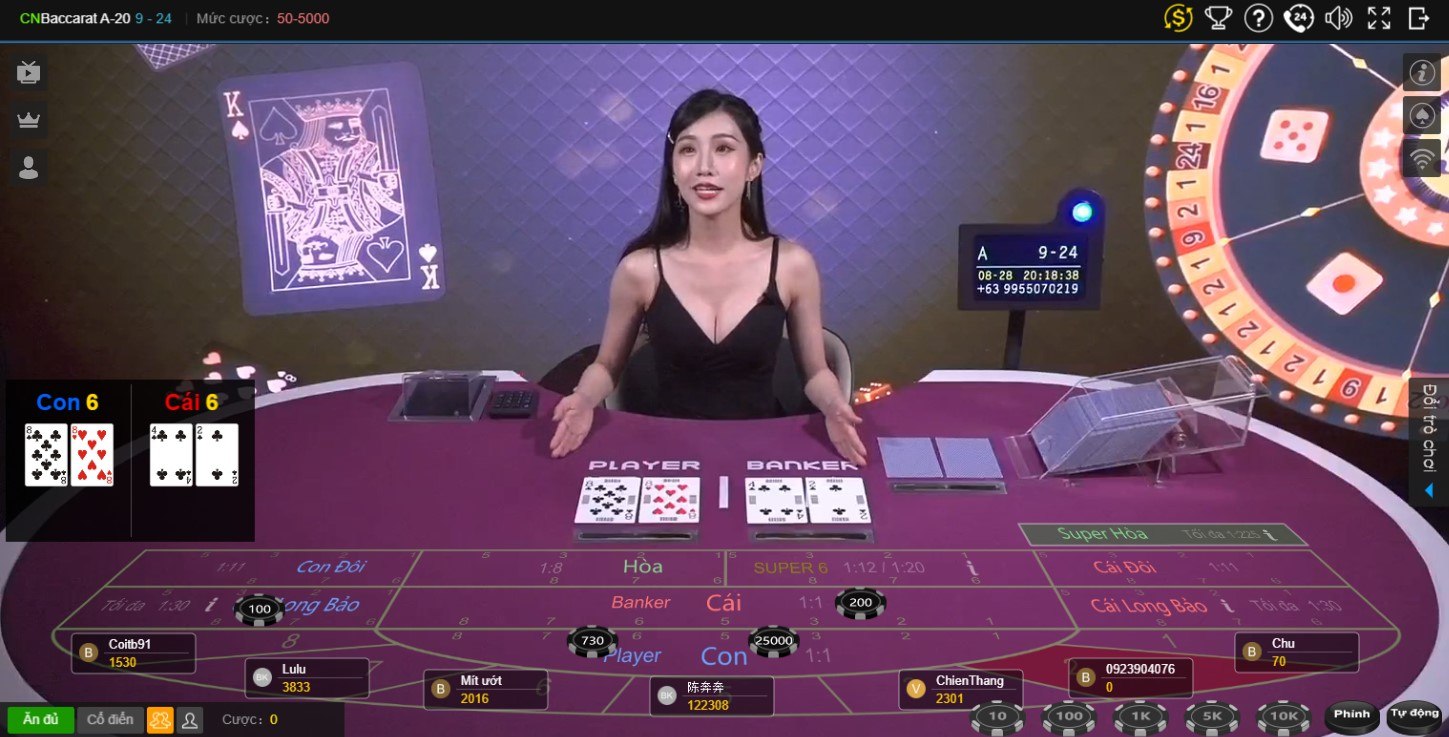 Chơi Baccarat có Dealer người Việt chính thống chia bài - kubeat