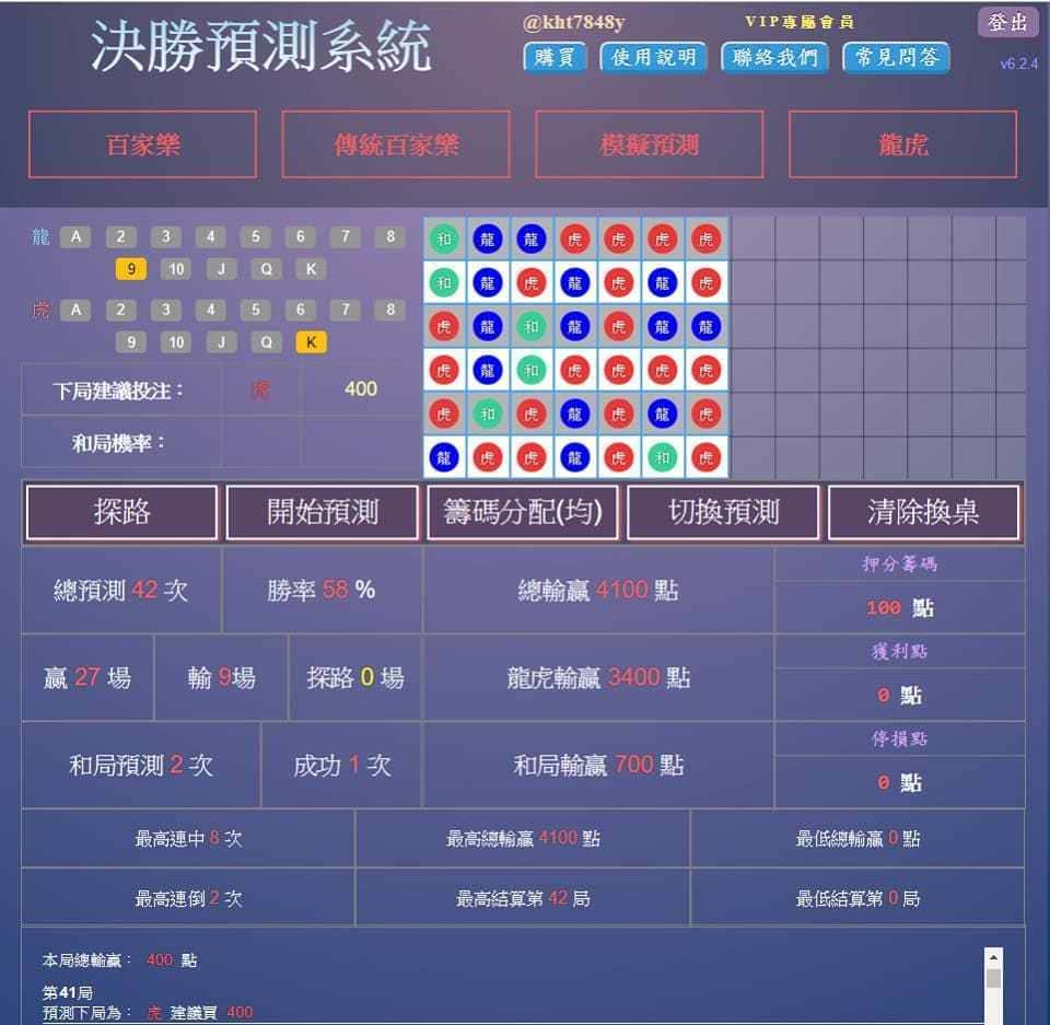 龍虎鬥預測系統